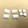 8 In 1 White Black Screw Rubber Feet Cover Set for WII Console rubber button case