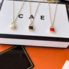 Designer Necklace Luxury 18K Gold Plated Stainless Steel Enamel Jewelry Waterproof Never Fading Love Gifts Wedding Necklaces Pendant Long Chains With box