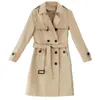 Femmes fausse fourrure 2023 automne coupe-vent femmes coréennes mince taille longueur Trench manteau britannique décontracté grande taille printemps veste avec ceinture vêtements d'extérieur 231122