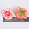 Fleurs décoratives 20 pièces 7CM tête de Rose artificielle corne fleur rendu soie mariage mur fenêtre bricolage Art