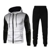 Tute da uomo Felpa con cappuccio a vita alta maschile Set Felpa Pantaloni sportivi Pullover larghi a pois 2 pezzi Pantaloni sportivi casual Conjunto