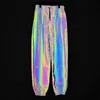 Pantalon homme holographique hommes réfléchissant Rave géométrique coloré Hip Hop pantalon décontracté Jogging pantalons de survêtement vêtements 230422