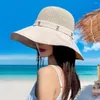 Широкие шляпы по осадке декоративные удобные легкие скручиваемые кромки солнечные шляпы пляж