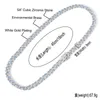 체인 힙합 보석 9mm 싱글 열 입방 지르콘 쿠바 체인 남성용 간단한 목걸이 선물