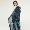 Scarves 4 Seasons Bird Pattern Satin Fashionable Versatile Printed Decorative Hijabs Scarf For Women Neck Shawl Headscarf