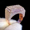 Designer JewelryCustom Hip Hop Jewelry VVS Champion Mens Emerald Cut Moisanite Ring