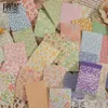 50 unids/pack Ins materiales papel Mini libro flores cuadrícula DIY arte de colección de recortes Collage Po Junk Journal Craft