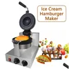 صانعي الخبز UFO Burger Hine Waffle Iron Iric Ice Cream Hamburger Maker 110V 220V Gelato Panini Drop Drop Appliances DHO75