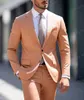 Light Orange Men Tuxedos Business Suit Groom Groomsman Prom Wedding Party Formal 2 Piece Set Jacket And Pants 12
