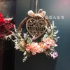Decorative Flowers Mr Mrs Letter Wrought Wreath Wall Hanging Simulation Flower Home Decoration Wedding Scene Aerial Pendant Garland