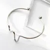 Bangle Punk Heart Beat Open Cuff Wave Bangles Bracciale per uomo Donna Gioielli di moda ECG Curvo Pulseiras Regalo per feste