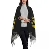 Scarves Stylish Coat Of Arms Russia Tassel Scarf Women Winter Warm Shawls Wraps Female Emblem Russian Federation