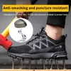 Stivali Scarpe antinfortunistiche antiscivolo da uomo con punta in acciaio a prova di foratura traspirante da lavoro uomo da costruzione sneakers da uomo 231121