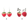 Dangle Earrings 1pair Vacation Earring Strawberry Shape Girl Lightweight Gift Daily Anniversary Cute Fashion Jewelry Sweet For Women