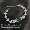 Brincos de colar Definir decoração de qualidade de luxo para folhagem folhagem imitada emalds colares anéis pulseiras por atacado para revender