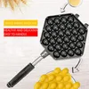 Moules de cuisson QQ Oeuf Bubble Cake Moule Moule Eggettes Rouleau Fer Aluminium Hongkong Gaufrier Moule Revêtement Antiadhésif DIY Muffins Plaque 230421