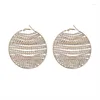 Boucles d'oreilles créoles rondes en métal, chaîne de tasse pour femmes, accessoires de fête brillants haut de gamme, bijoux de styliste élégants à la mode, cadeau fantaisie MQ219