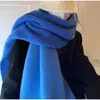 Scarves Winter Thickened Cashmere Scarf Womens Colorful Striped Plain Large Soft and Warm Shawl Fashion Accessories 231122