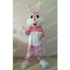 Volwassen maat roze konijn mascotte kostuums Halloween strip karakter outfit pak Xmas outdoor party festival jurk promotionele advertentiekleding