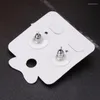 Jewelry Pouches 100Pcs Display Card Earrings Ear Studs Packing Hang Tag Rectangle Holder