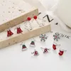 Stud Oorbellen Tigrade 925 Sterling Zilver Kerstmis Voor Vrouwen Meisjes Kerstboom Kerstmuts Sneeuwvlok Leuke Oorbel Geschenken