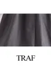 Mulheres Trench Coats Traf Outono Lavado Moda Faux Couro Windbreaker Retro Cinto V Pescoço Manga Longa Jaqueta Solta 231120