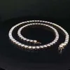 Réel 9k 10k 14k 18k Or Massif 3mm 4mm 5mm 6 - 24 pouces d Vvs Moissanite Diamant Tennis Lien Chaîne Bracelet Colliers