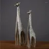 Decorazione creativa giraffa Tempo libero Interni Home Office Soggiorno Decorazione Artigianato Simpatici animali retrò Ornamenti Regali di Capodanno1207T