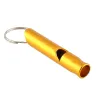 Mélanger les couleurs Mini porte-clés de sifflet en alliage d'aluminium pour la sécurité de survie d'urgence en plein air porte-clés Sport Camping chasse GC53 LL