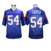 Football Movie 7 Alex Moran Maglie Blue Mountain State 54 Thad Castle Viola Bianco Team Color College Traspirante Cucito e ricamato Puro cotone University