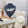 Bridal Hair Coman Wedding Piece Akcesoria Kobiet HEDPIEL RĘCZNY ZŁOTY ZŁOTY Srebrny kolor Porcelain Jewelry kwiatowy