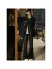 Женские куртки 2024 Черная куртка Верхняя одежда Кардиган с круглым вырезом Корейская мода Уличная одежда Y2K Американский стиль Зеленое зимнее пальто Одежда