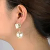 Orecchini pendenti 2023 coreano romantico zircone argento 925 set di aghi ciondolo moda donna grande orecchino di perla ragazze gioielli dolci