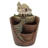 Mini casa figurine resina vaso di fiori per erbe cactus piante grasse fioriera giardino domestico micro-paesaggio Decor artigianato Y200723206q