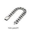 925 Sterling Srebrna gładka bransoletka Bransoletka gruboziarnistą męską łańcuch czołg kubańską Modę prosta biżuteria Hip Hop Designer Bransoleta Snap Hook 18cm 20cm S925 Srebrny