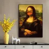 Lustige Maske Mona Lisa Ölgemälde an den Wand Reproduktionen Leinwandplakate und Drucke Wandkunstbild für Wohnzimmer Decor211U