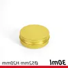 Recipientes de alumínio dourados frascos cosméticos lata para creme de bálsamo labial chá cosmético ou tabaco 5ml - 250ml mgxbr