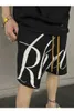 Designer Vêtements Rhude American Trend Marque Lettre Jacquard Tricoté Laine Lâche Casual Shorts De Sport Hommes Femmes en Été Couples Joggers Sportswear