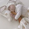 Poduszki bawełniane miękka dziecko poduszka do spania kreskówka niedźwiedź nadruk niemowlę śpiąca ochronę głowy Poduszka Poduszka Poduszka Born Bedding 230422