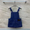 24 Summer Women Designer Dress Tee Shirts Washed Velvet Overalls Miniskirt Dresses Girls Milan Runway Tank Top A-Line Sleeveless Dress High End Designer Dresses