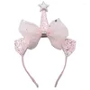 Accessori per capelli Ragazza Cuore Corno Fascia Stella Bacchetta Set per forniture per feste di compleanno