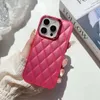 Funda de lujo para teléfono con textura de rombos en 3D, funda para Iphone 15, 14, 13, 12, 11 Pro Max, a prueba de golpes, antideslizante, antisudor