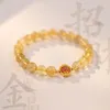 Strand Minar Vintage Clear Yellow Color Crystal Natural Stone Bracelets For Women Wholesale Elastic Beaded Bracelet Accessories