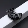 Anhänger Halsketten Gute Qualität Naturstein Amethyst Achat Malachit Mondförmige Reiki Schmuckherstellung DIY Halskette Ohrring Zubehör