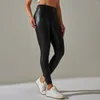 Aktif pantolon kadın cepler yoga düz renk PU kum kumaş yüksek bel tozluk tozları ince fit süper streç egzersiz taytları koşu spor giyim