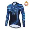 Jaquetas de corrida 2023 Mulheres Inverno Thermal Fleece Ciclismo Jersey Mountain Bike Uniforme Manga Longa Roupas Bicicleta Roupas Mujer Kit