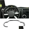 Outros acessórios interiores Carro Abs Controle Central Dash Board Decoração Er Chrome para Jeep Wrangler Jk 2007-2010 Drop Delivery Mobi Dhvue