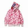 Herren-Marken-Hoodie in 21 Farben, Hai-Qualität, japanische Mode, Frühling und Herbst, Camouflage-gestickter Affen-Baumwoll-Hoodie, Größe M-3XL