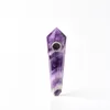 Natural Crystal Amethyst Dream Energy Stone Smoking Pipes for Smoke Tobacco Gemstone Pipe Tower Quartz Points With Gift Box Krcxa