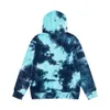 xinxinbuy Heren designer hoodie sweatshirt tie dye letterprint lange mouw dames blauw zwart wit grijs M-2XL